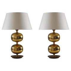Swedish Midcentury Table Lamps in Brass by Stilarmatur Tranås