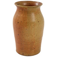 Swedish Midcentury Tawny Ocher Vase, circa 1950