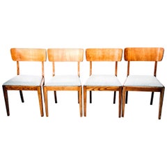 Swedish Midcentury Teak Chairs Set of Four, 1950s