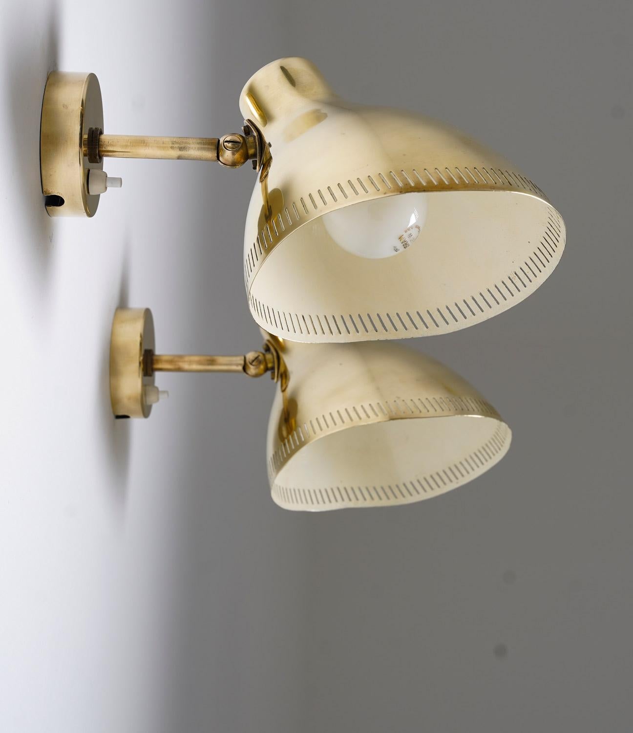 Lámparas de pared suecas de mediados de siglo by ASEA Sueco en venta