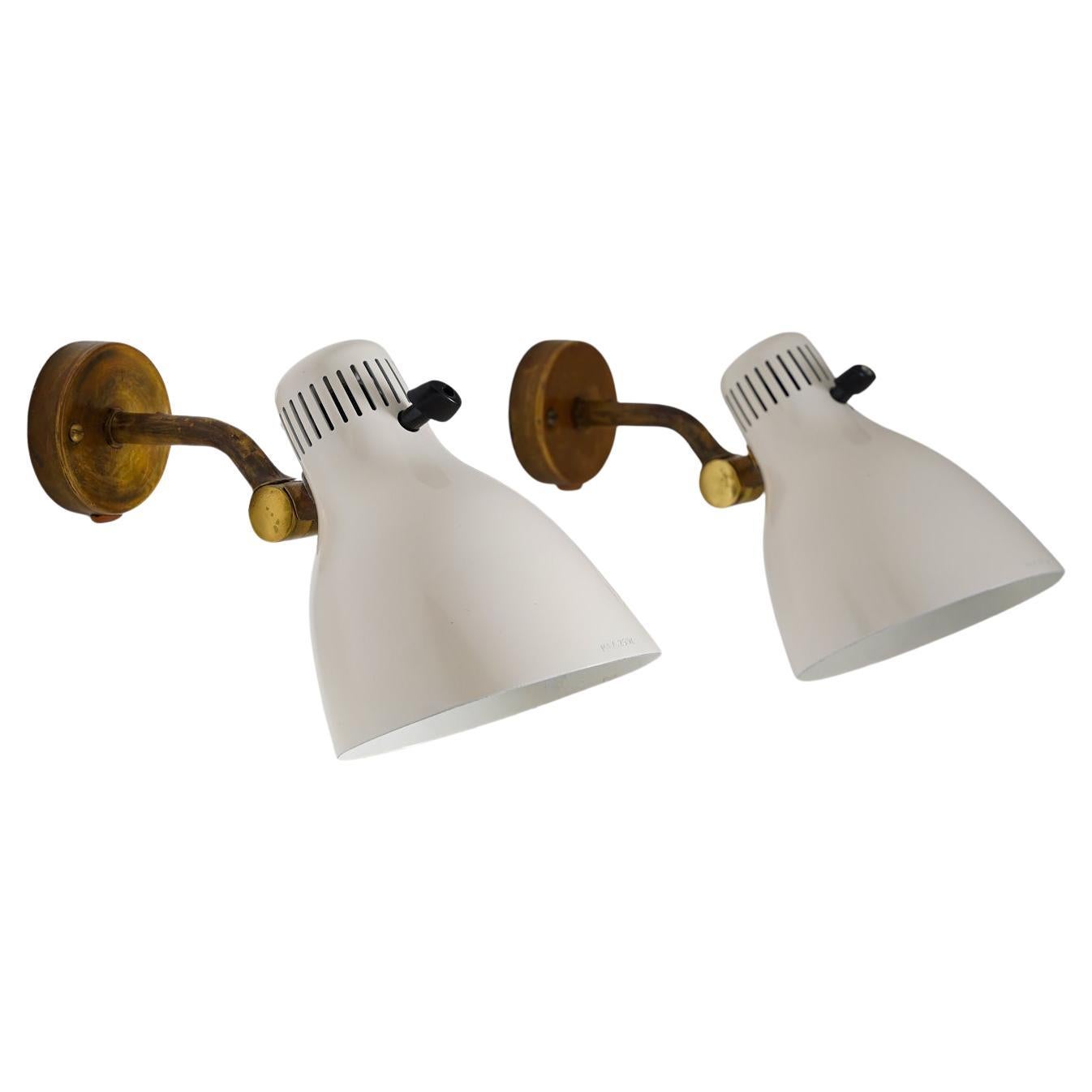 Swedish Midcentury Wall Lamps by Hans Bergström for Ateljé Lyktan
