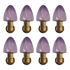 Swedish Midcentury Wall Lamps in Brass and Glass by Hans-Agne Jakobsson