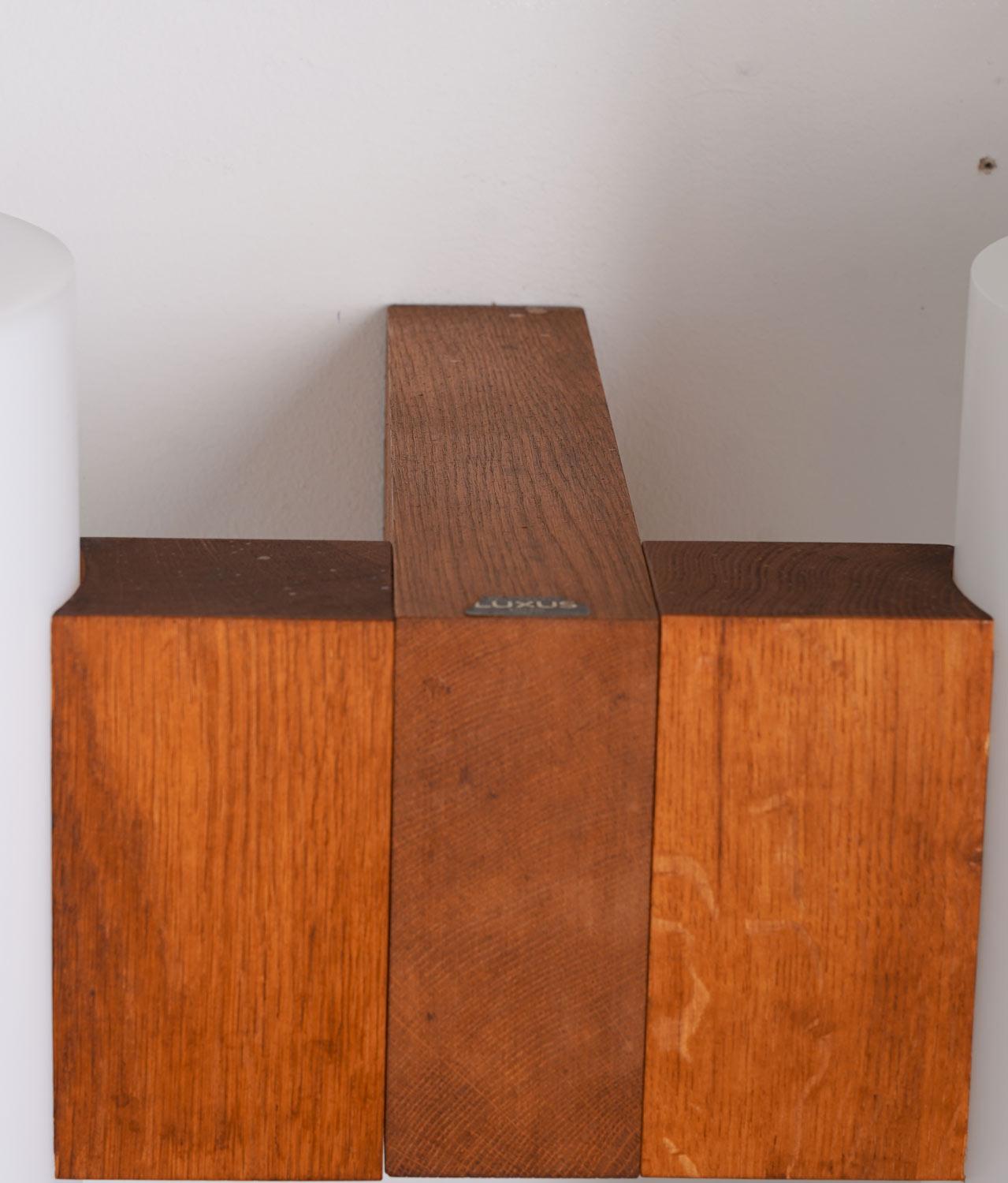 Swedish Midcentury XL Wall Lamps by Luxus For Sale 1