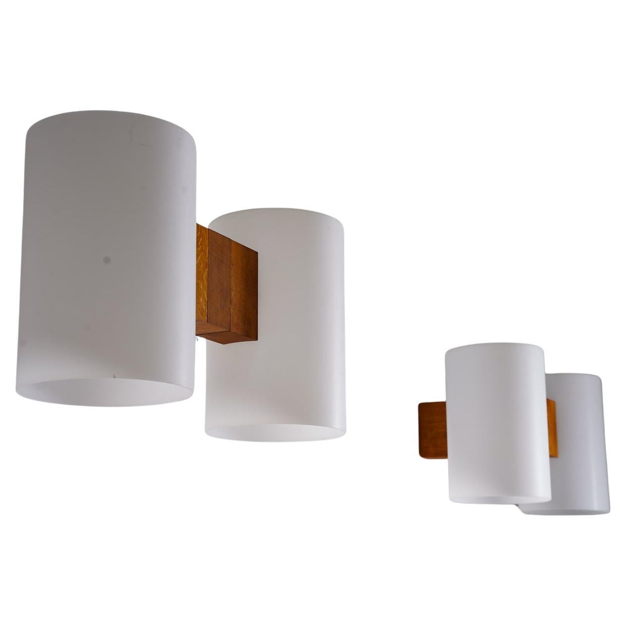 Swedish Midcentury XL Wall Lamps by Luxus For Sale