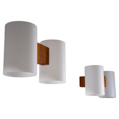 Swedish Midcentury XL Wall Lamps by Luxus