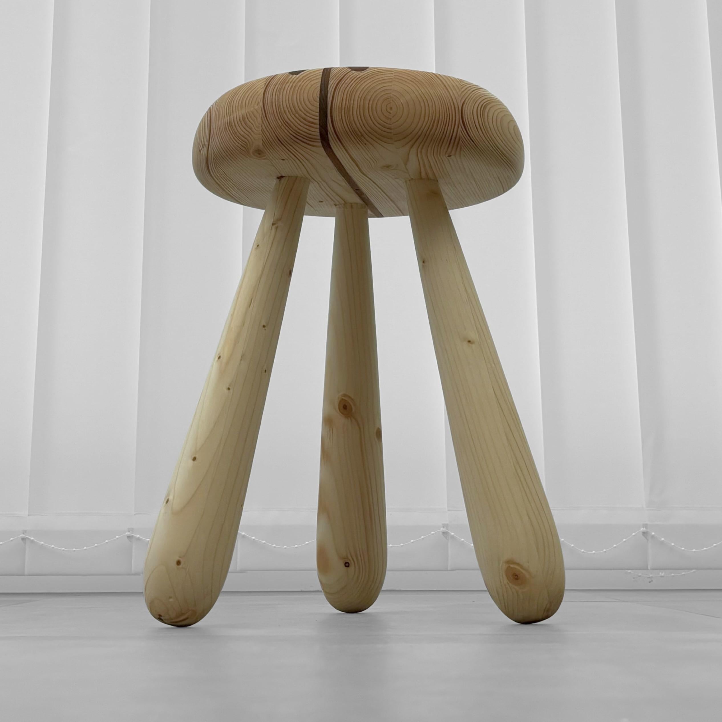 Tabouret de traite suédois en pin et teck par Andreas Zätterqvist Bon état - En vente à Forserum, SE