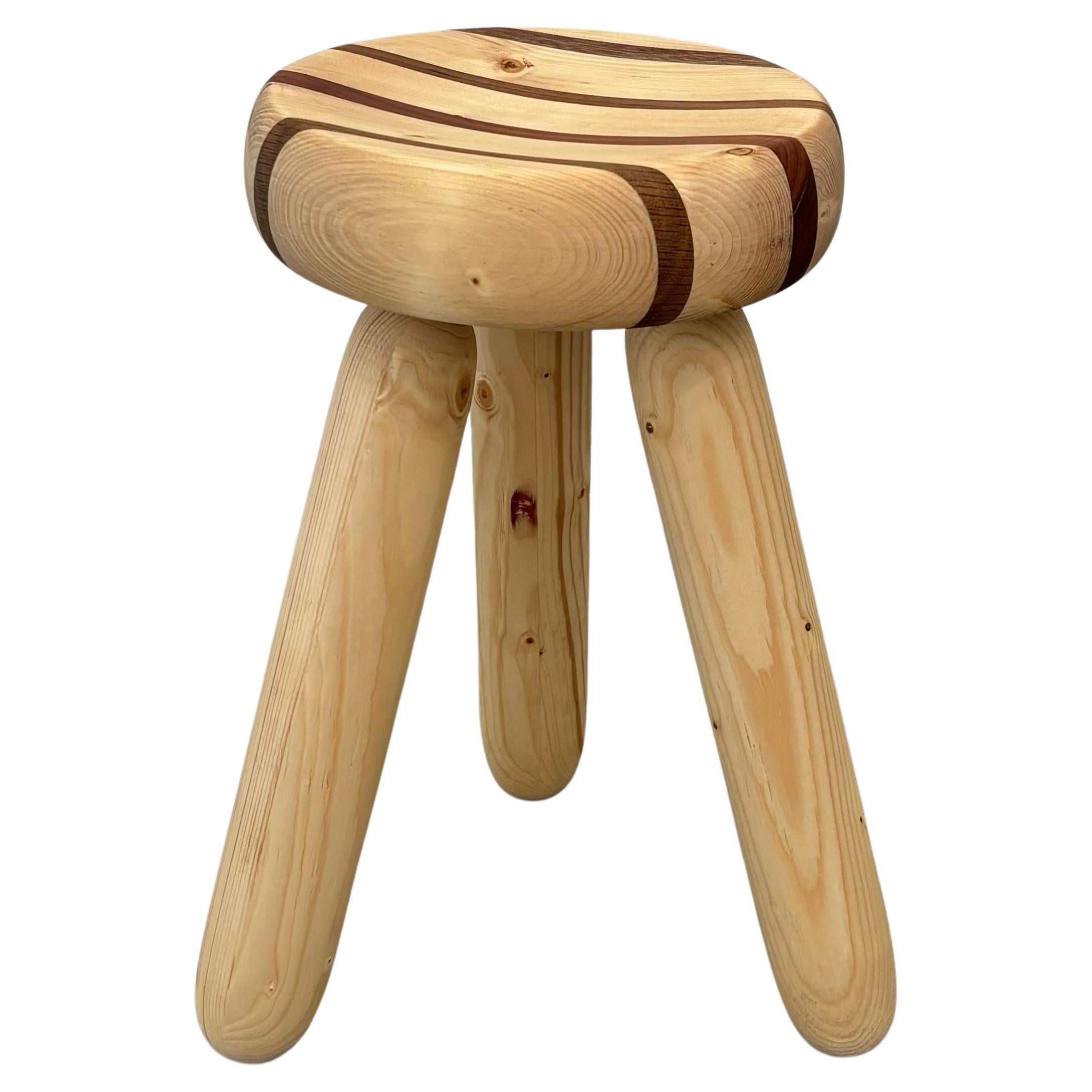 Schwedischer Melkschemel aus Kiefer und Teakholz von Andreas Zätterqvist im Angebot