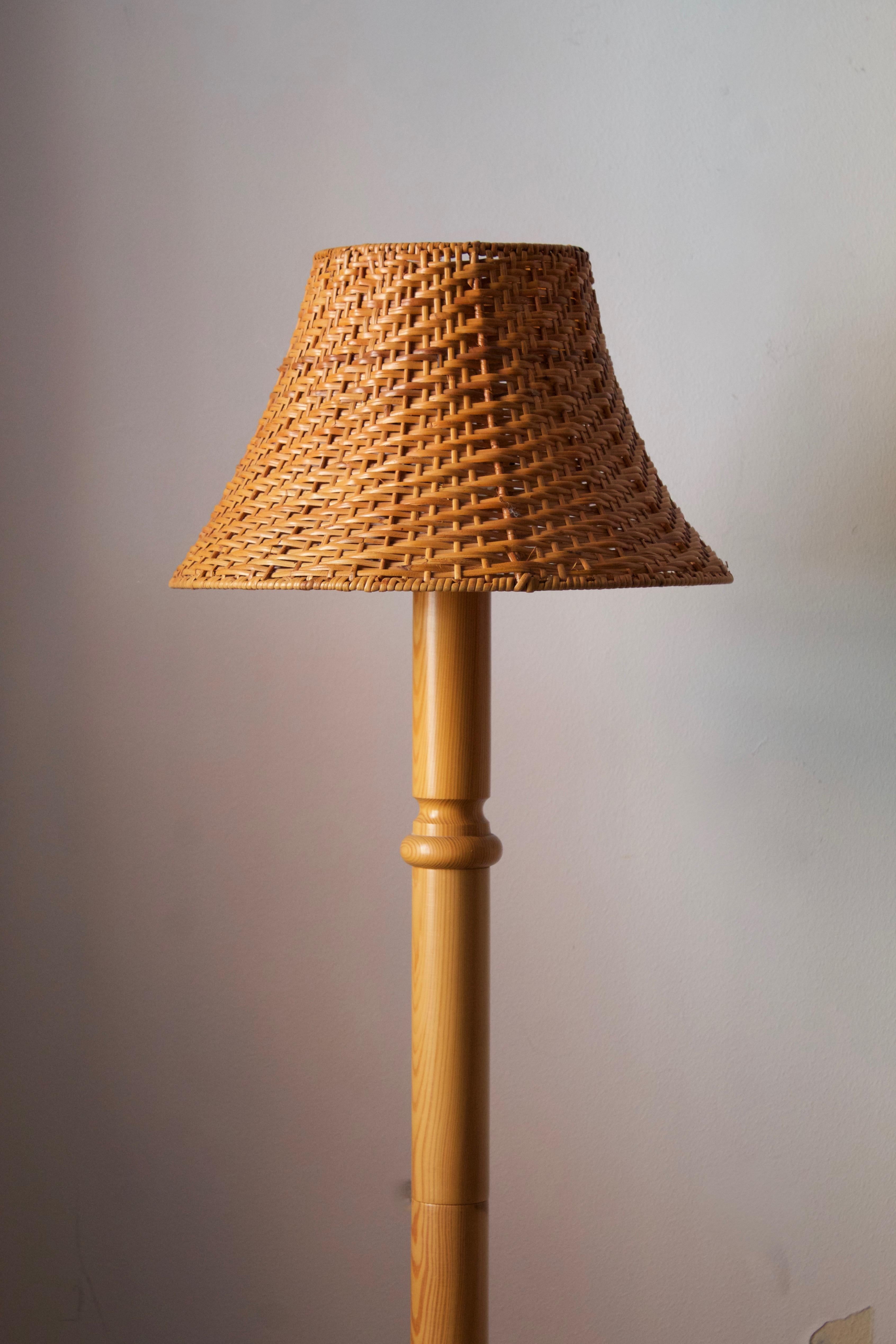 pine floor lamp