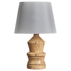 Swedish, Minimalist Table Lamp, Masur Birch, Sweden, 1960s