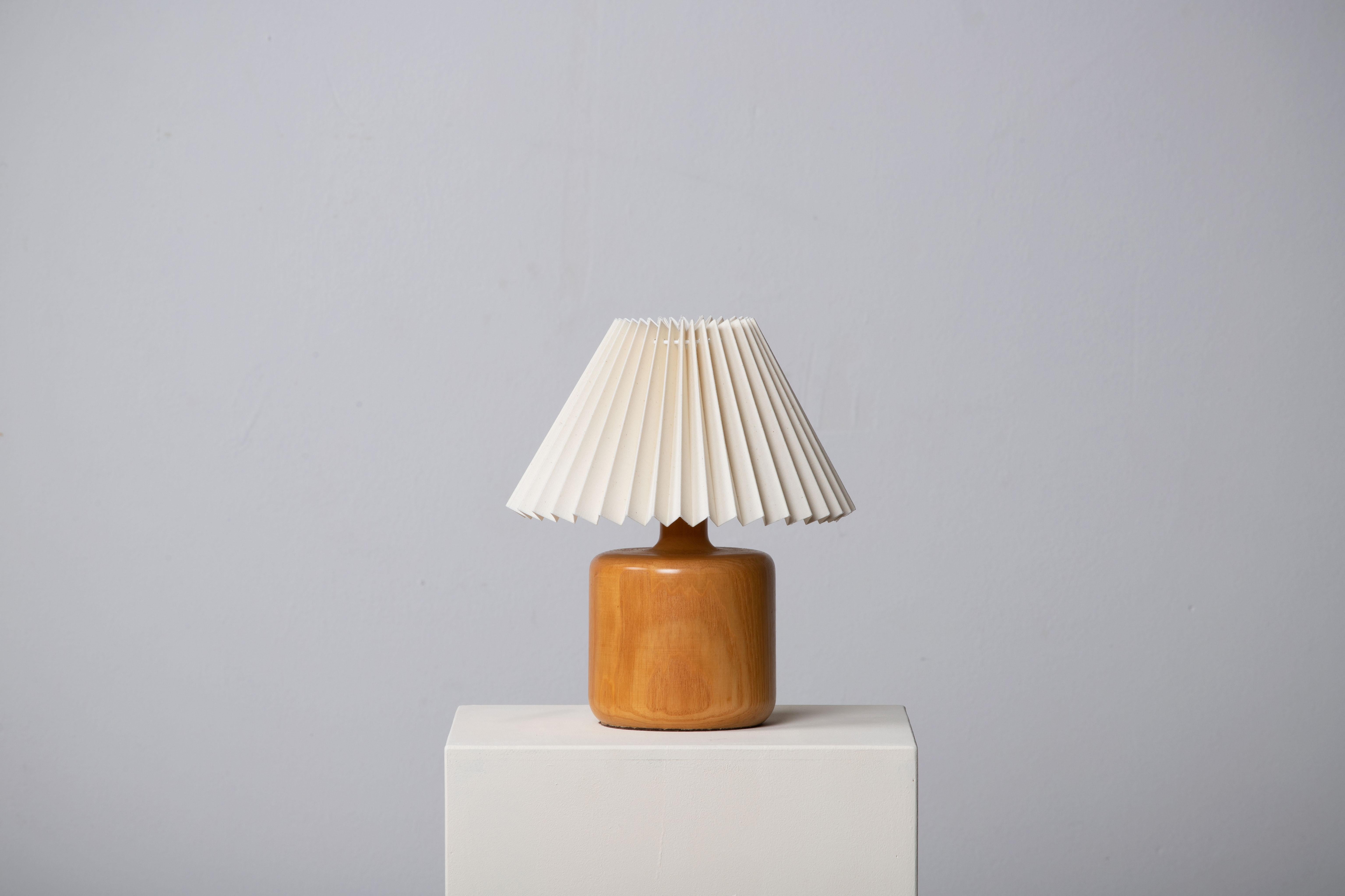 Late 20th Century Swedish, Minimalist Table Lamp, Pine, Sweden, 1970