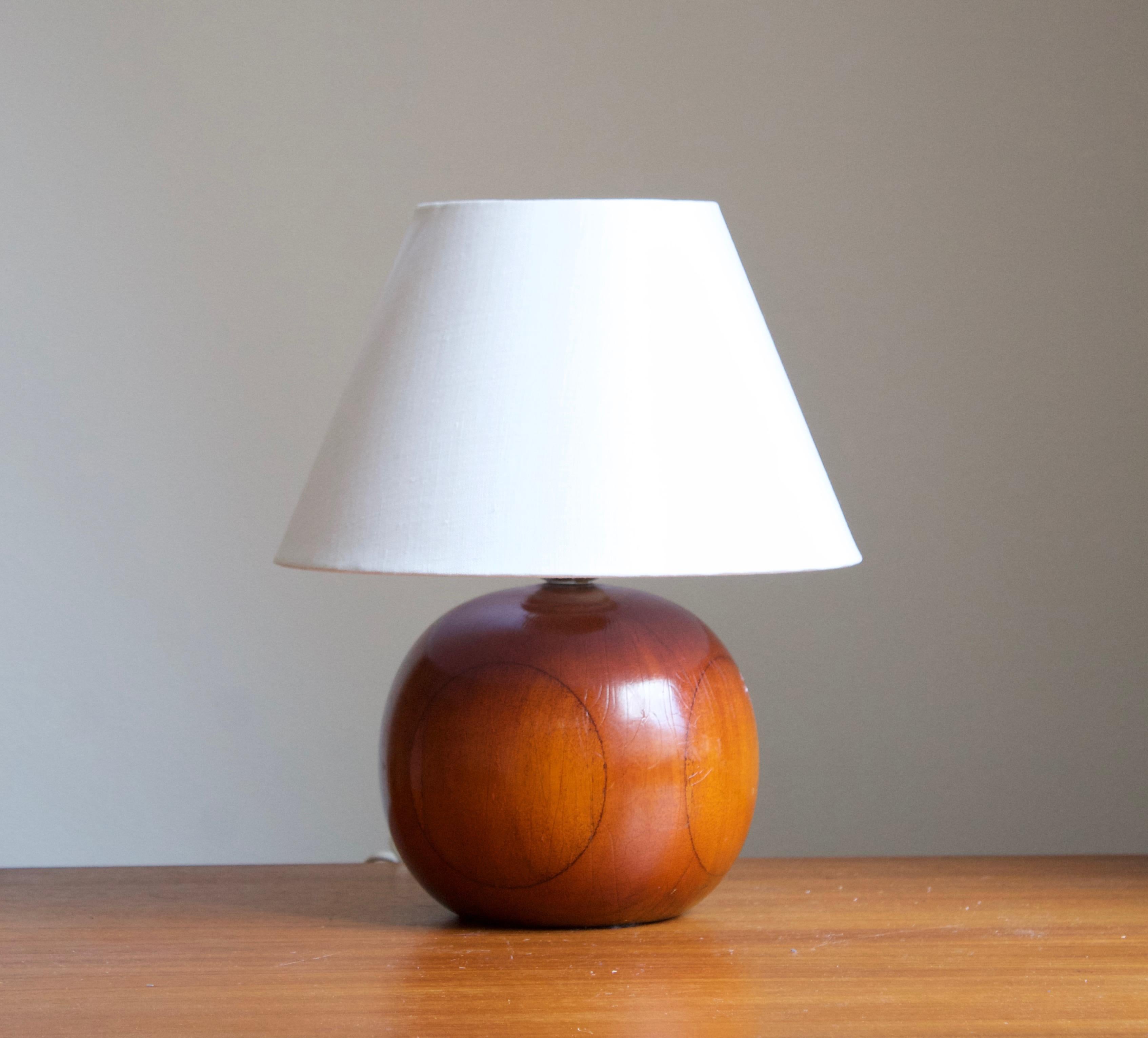 A table lamp designed and produced in Sweden, c. 1960s. 

Stated dimensions exclude lampshade, height includes socket. Sold without lampshade.