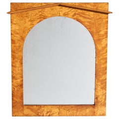 Swedish, Mirror, Burlwood, Original Mirror Glass, Sweden, 1930s