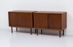 Swedish moder sideboards in teak and oak by Westbergs, Sweden, 1950s