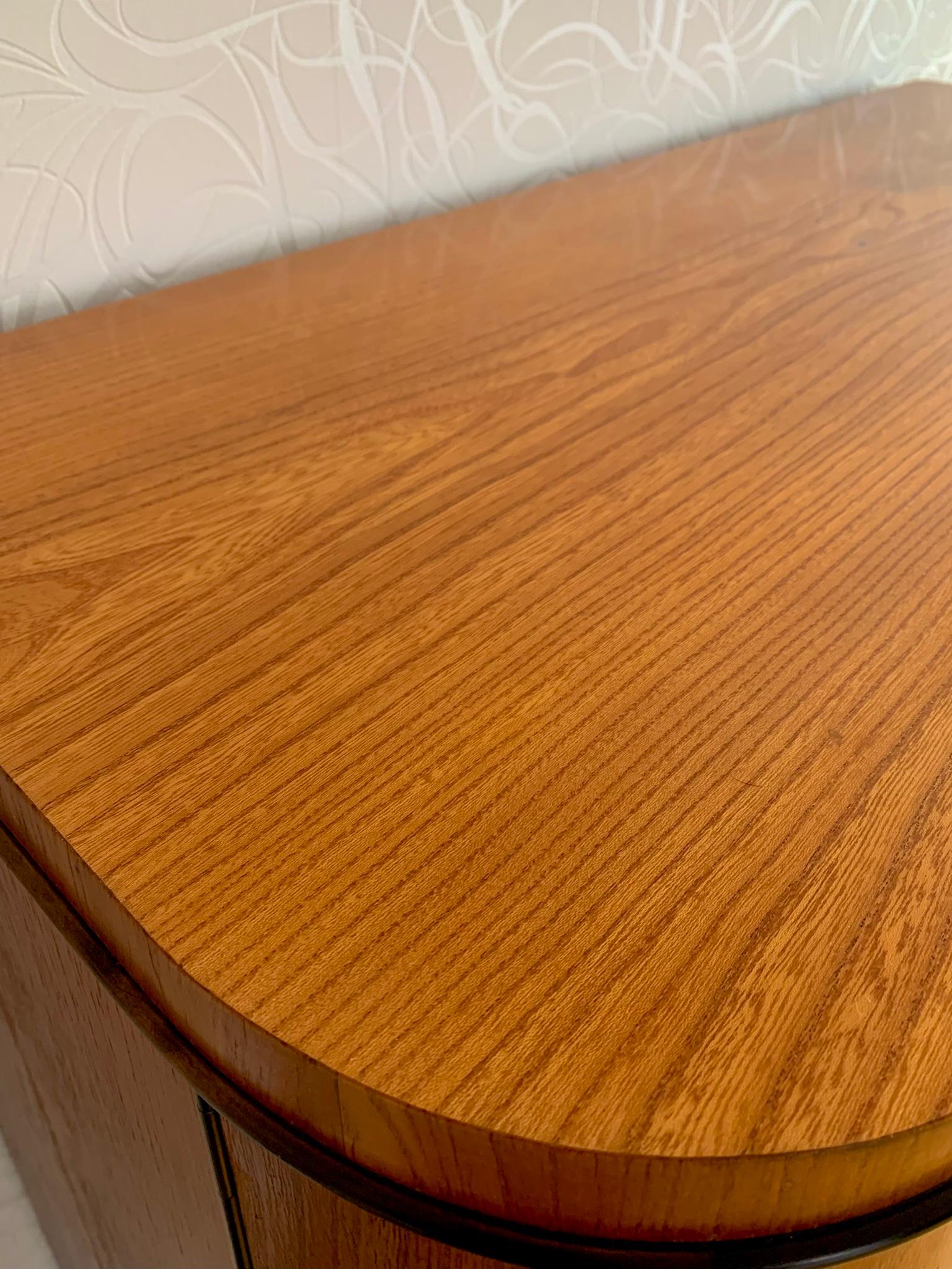 Veneer Swedish Modern 1940s Cabinet by Åby Möbelfabrik