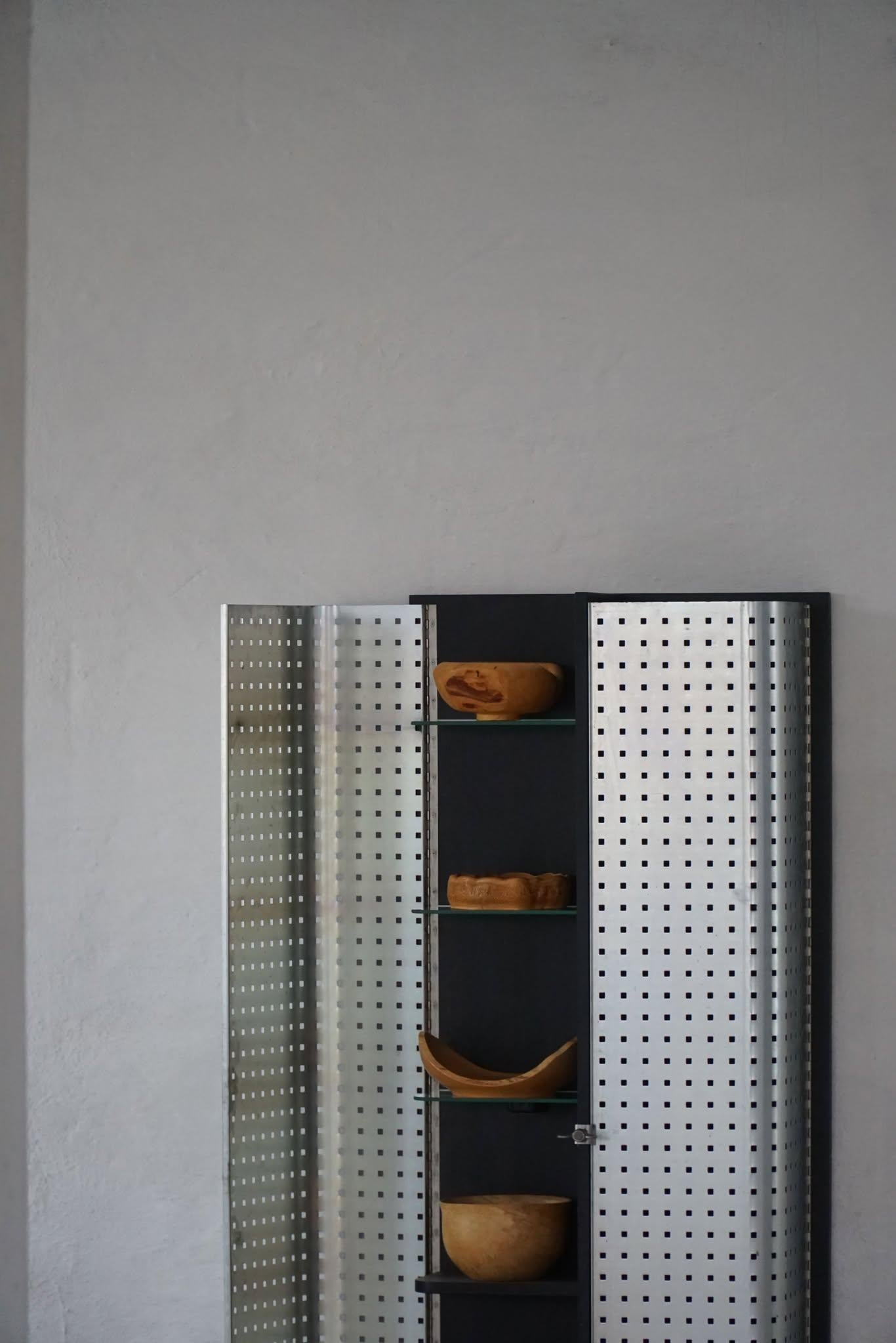 Swedish Modern, A Tall Narrow Cabinet in Steel, Late 20th Century 9