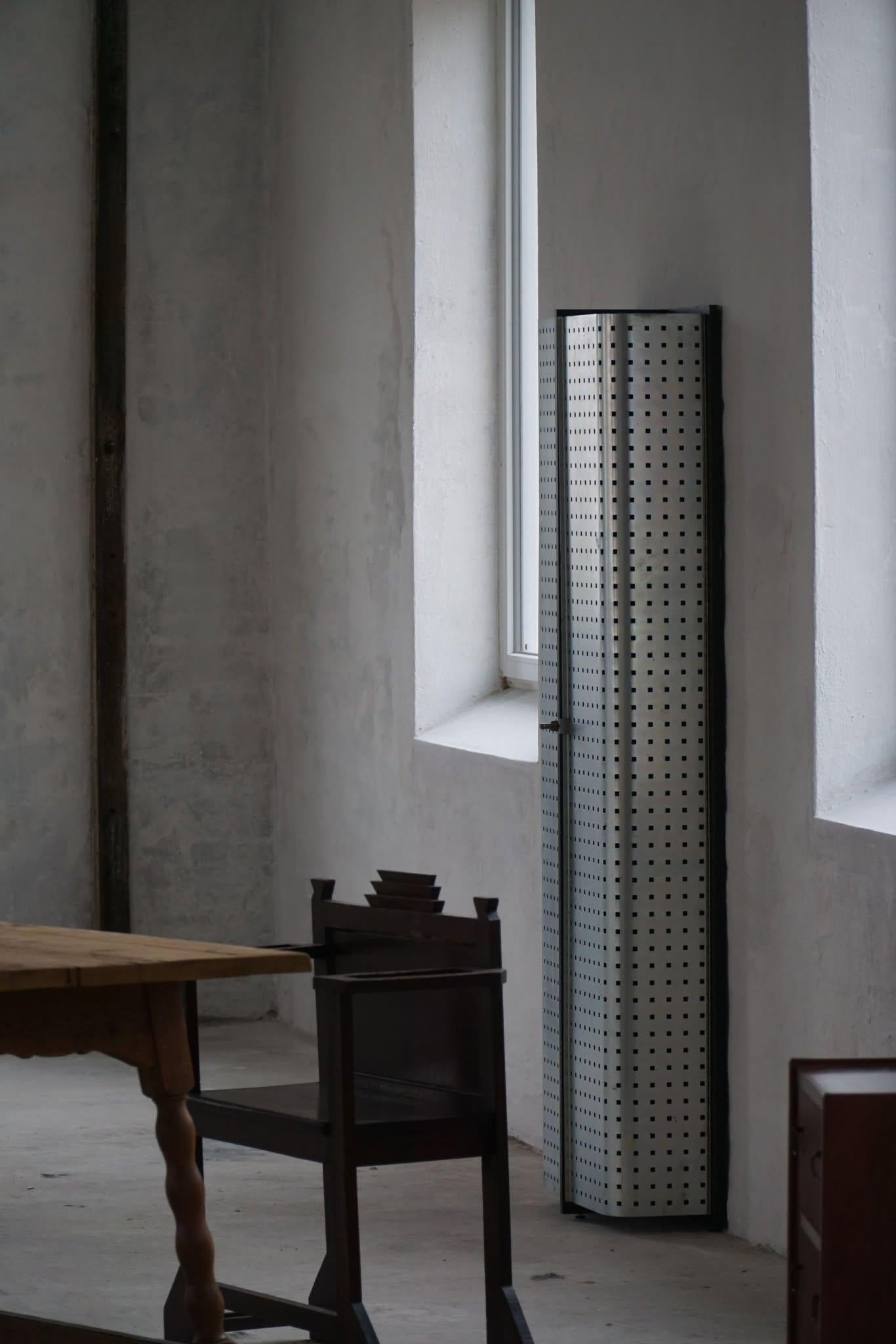 Swedish Modern, A Tall Narrow Cabinet in Steel, Late 20th Century In Good Condition In Odense, DK
