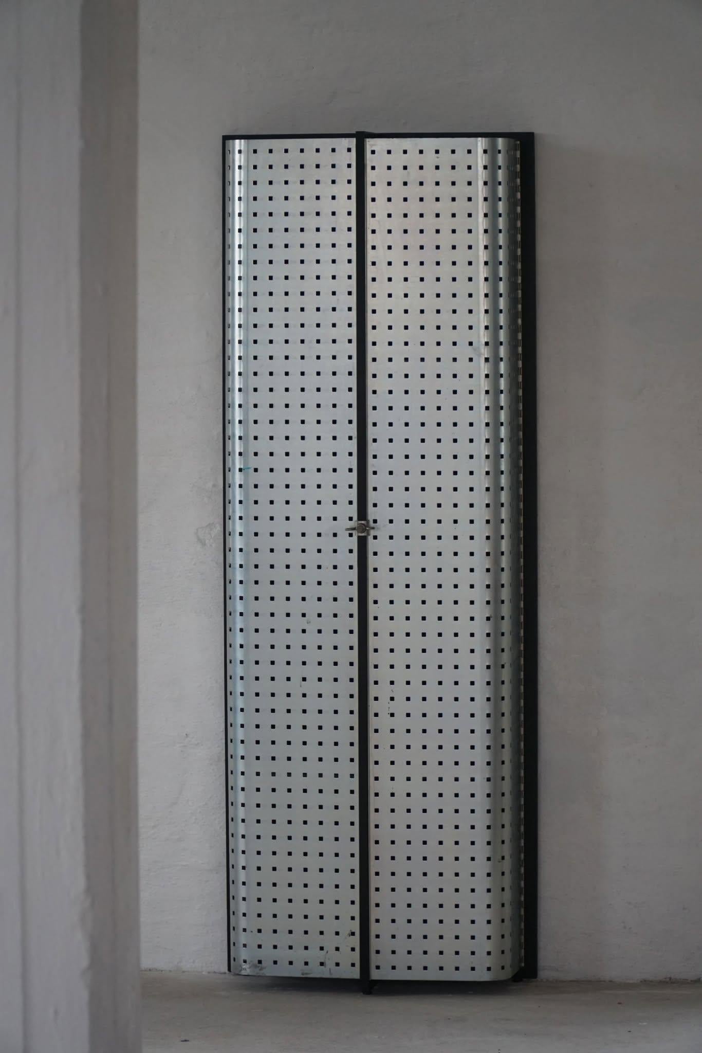 Swedish Modern, A Tall Narrow Cabinet in Steel, Late 20th Century 1