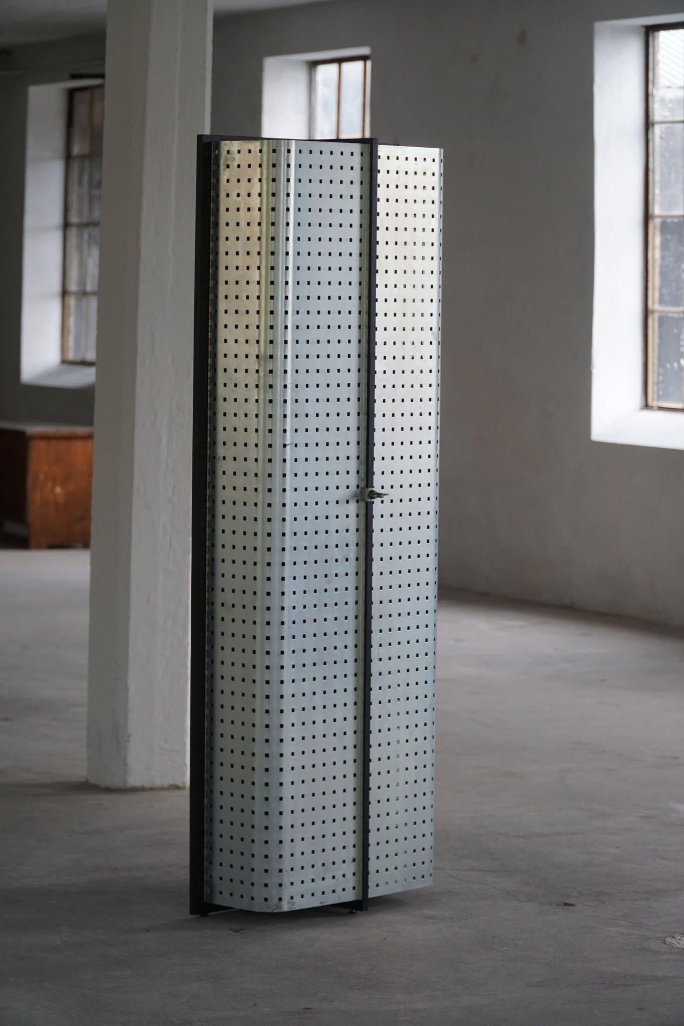 Swedish Modern, A Tall Narrow Cabinet in Steel, Late 20th Century 5