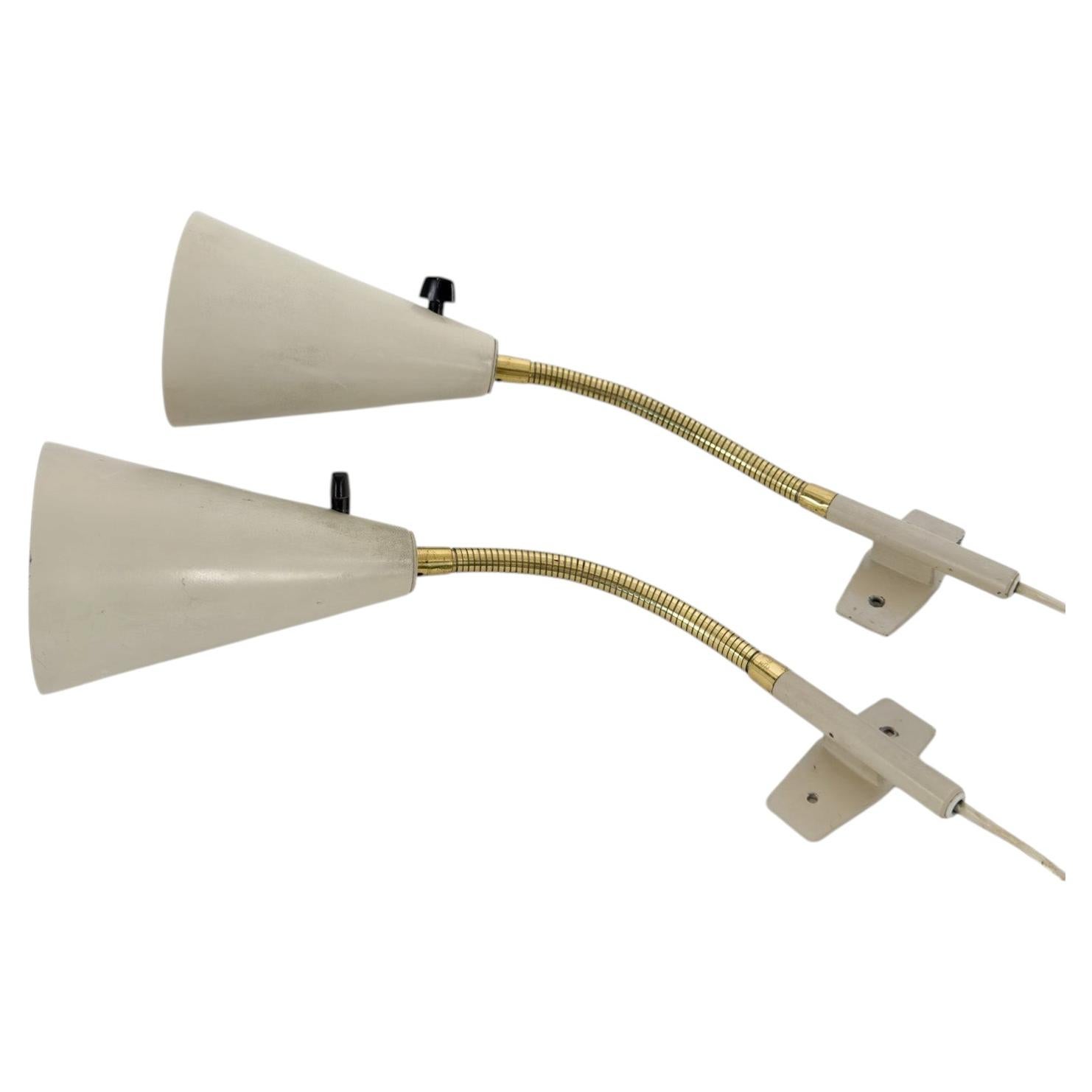 AB Hillerstorps Järnförädling, pair, wall lamps.