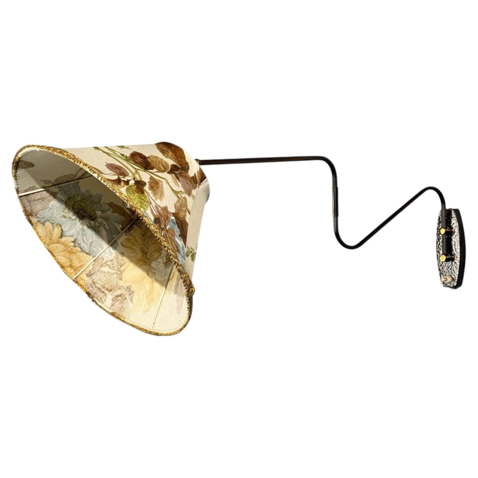 Swedish Modern, Adjustable Wall Light, Copper, Sweden, 1970s For Sale
