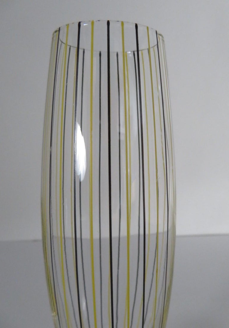 Mid-20th Century Swedish Modern AFORS Blown Glass Stemmed Vase, Sweden, 1940s For Sale