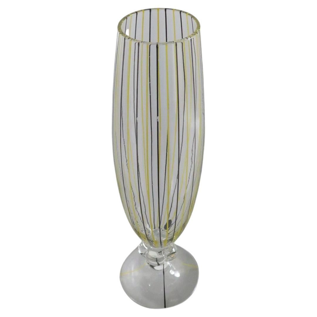 Swedish Modern AFORS Blown Glass Stemmed Vase, Sweden, 1940s