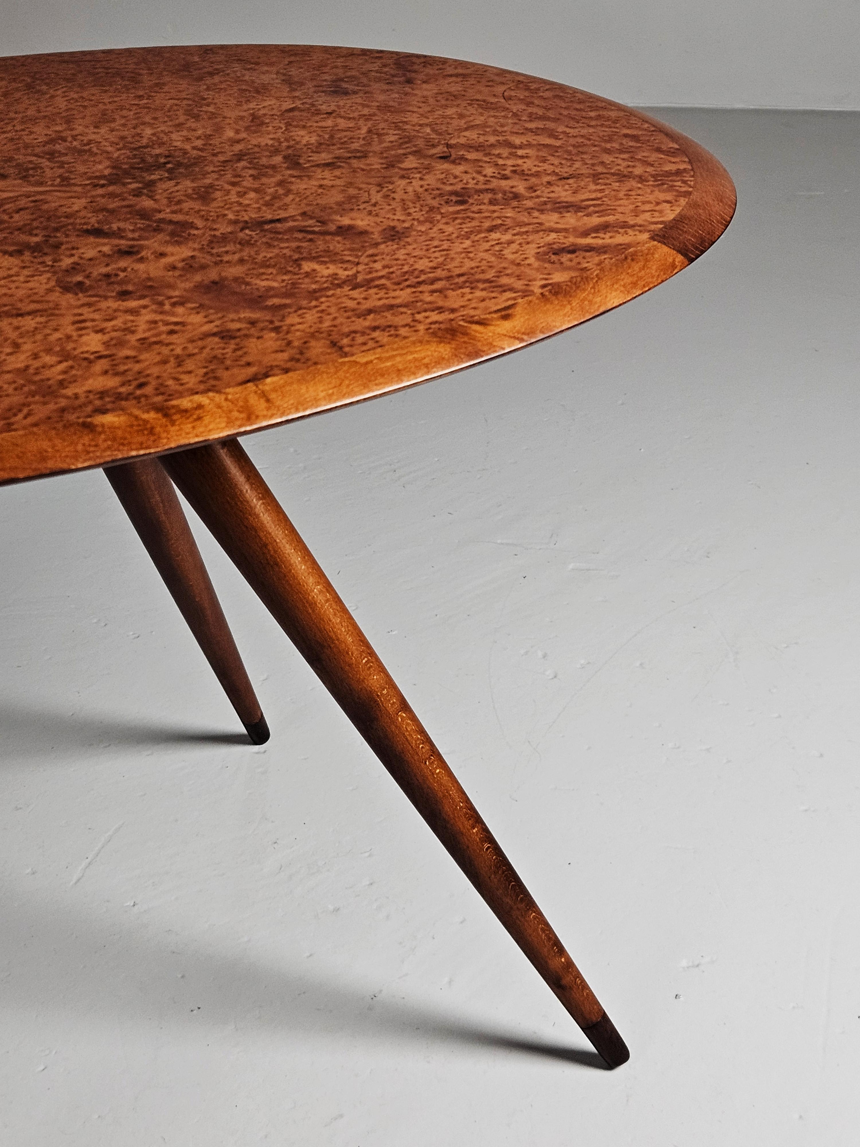 Birch Swedish Modern alder root coffee table, Sweden, 1940s For Sale