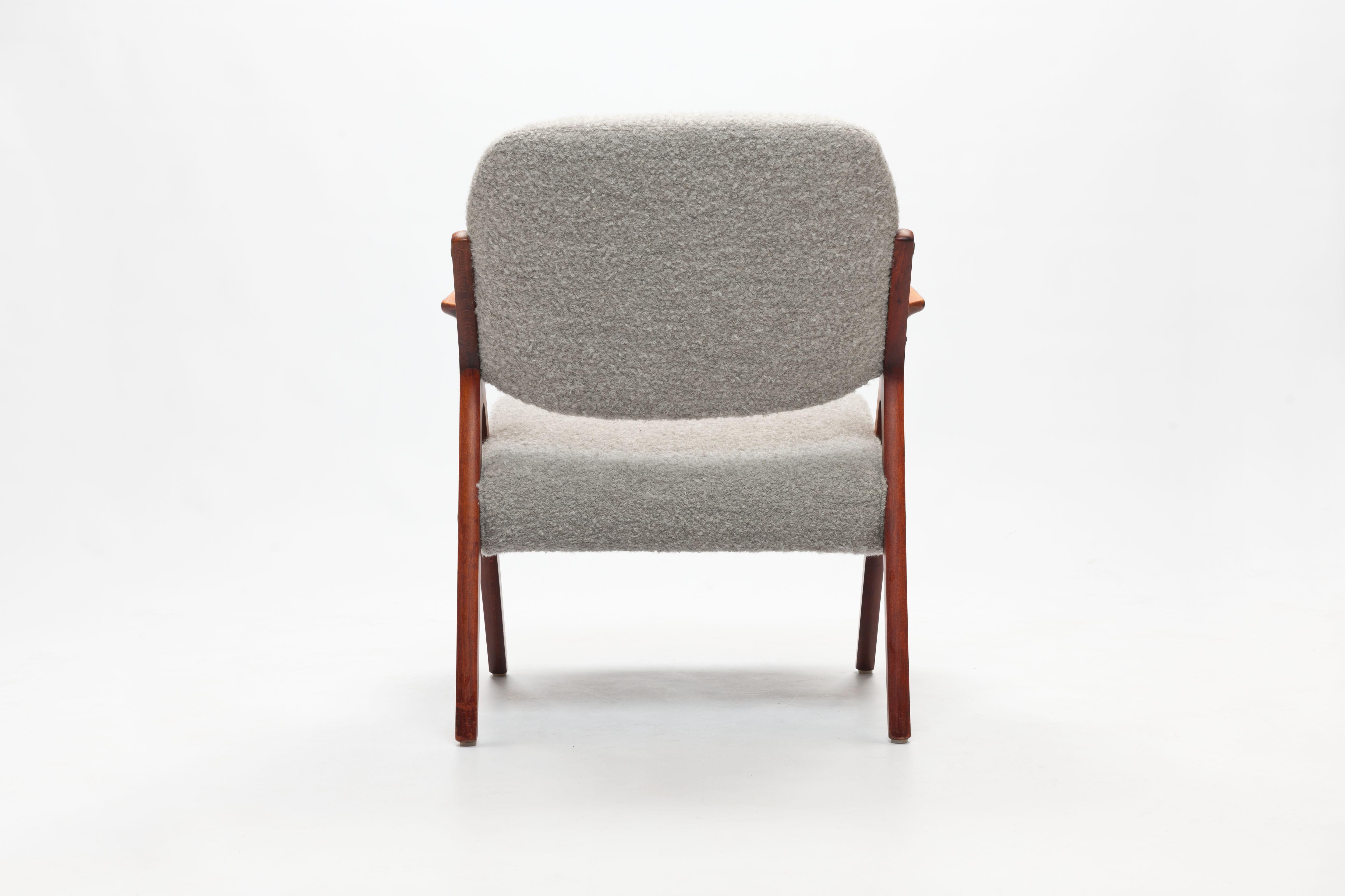Scandinavian Modern Swedish Modern Armchair in Alpaca Wool Upholstery by Bröderna Anderssons