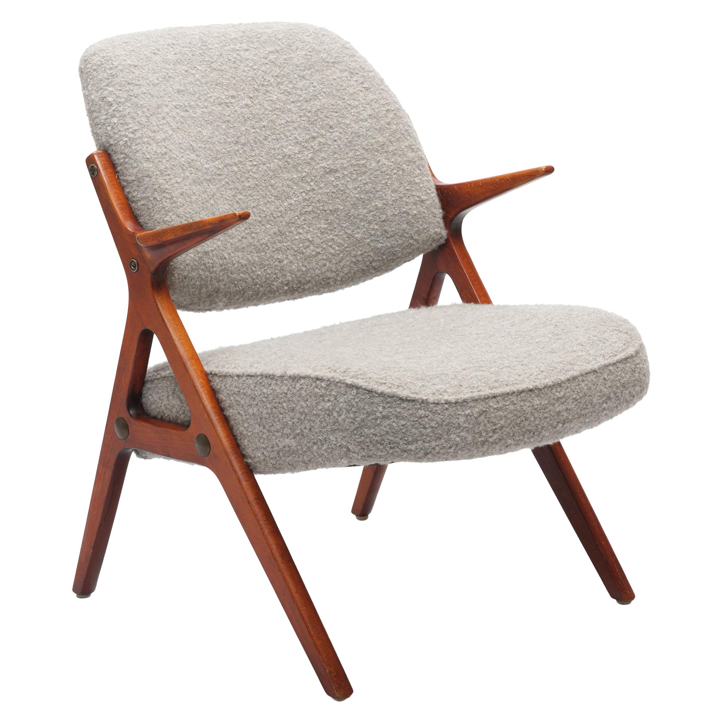 Swedish Modern Armchair in Alpaca Wool Upholstery by Bröderna Anderssons