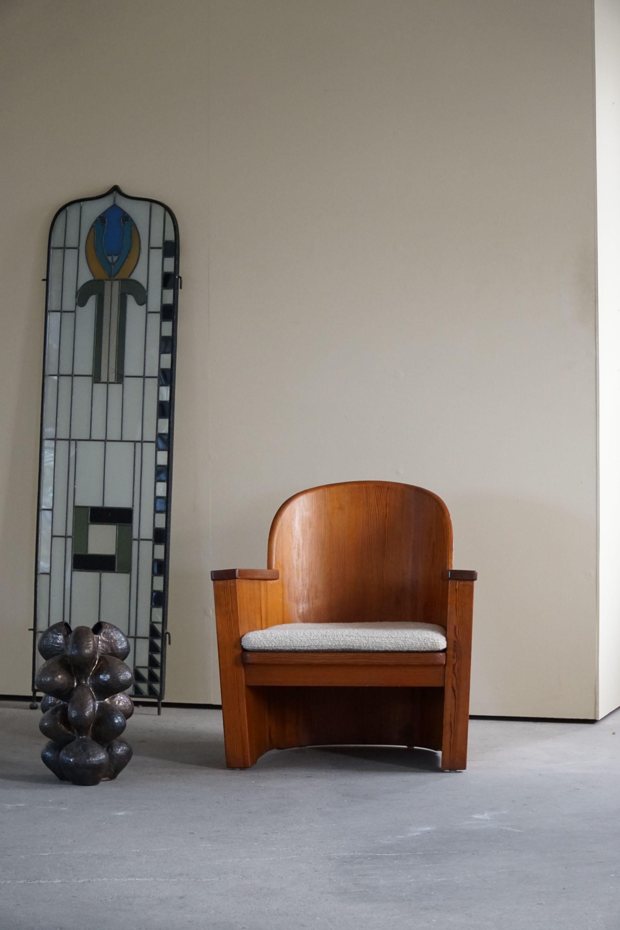 Scandinavian Modern Swedish Modern Armchair in Pine, Attributed Axel Einar Hjorth for Åby Furniture