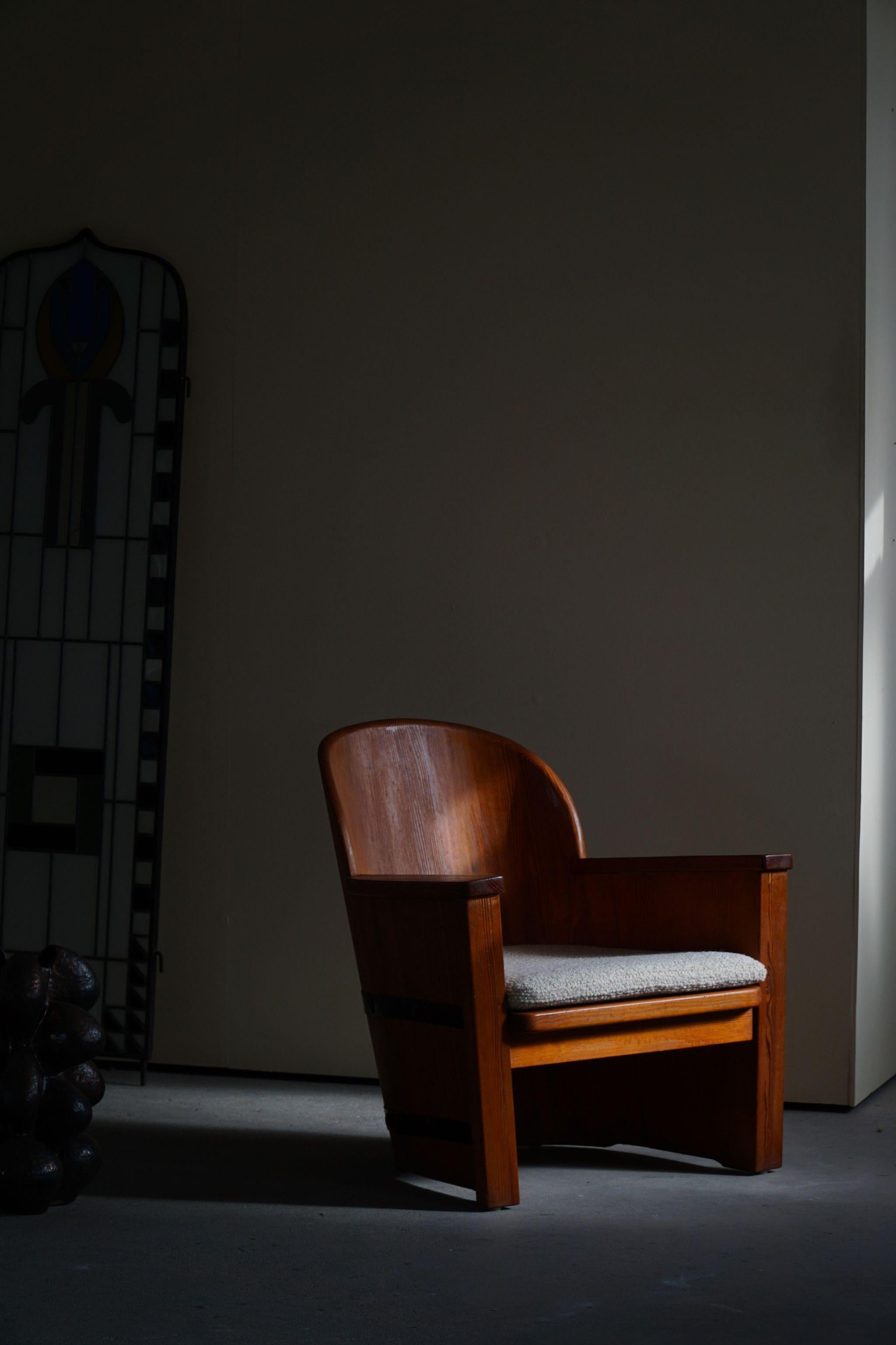 Swedish Modern Armchair in Pine, Attributed Axel Einar Hjorth for Åby Furniture 9