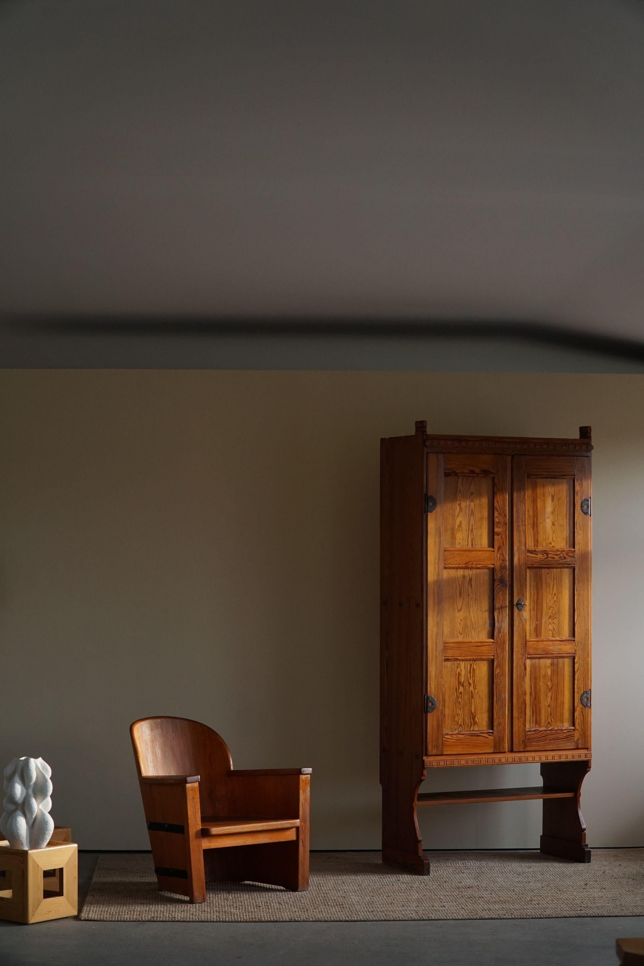 Swedish Modern Armchair in Pine, Attributed Axel Einar Hjorth for Åby Furniture 2