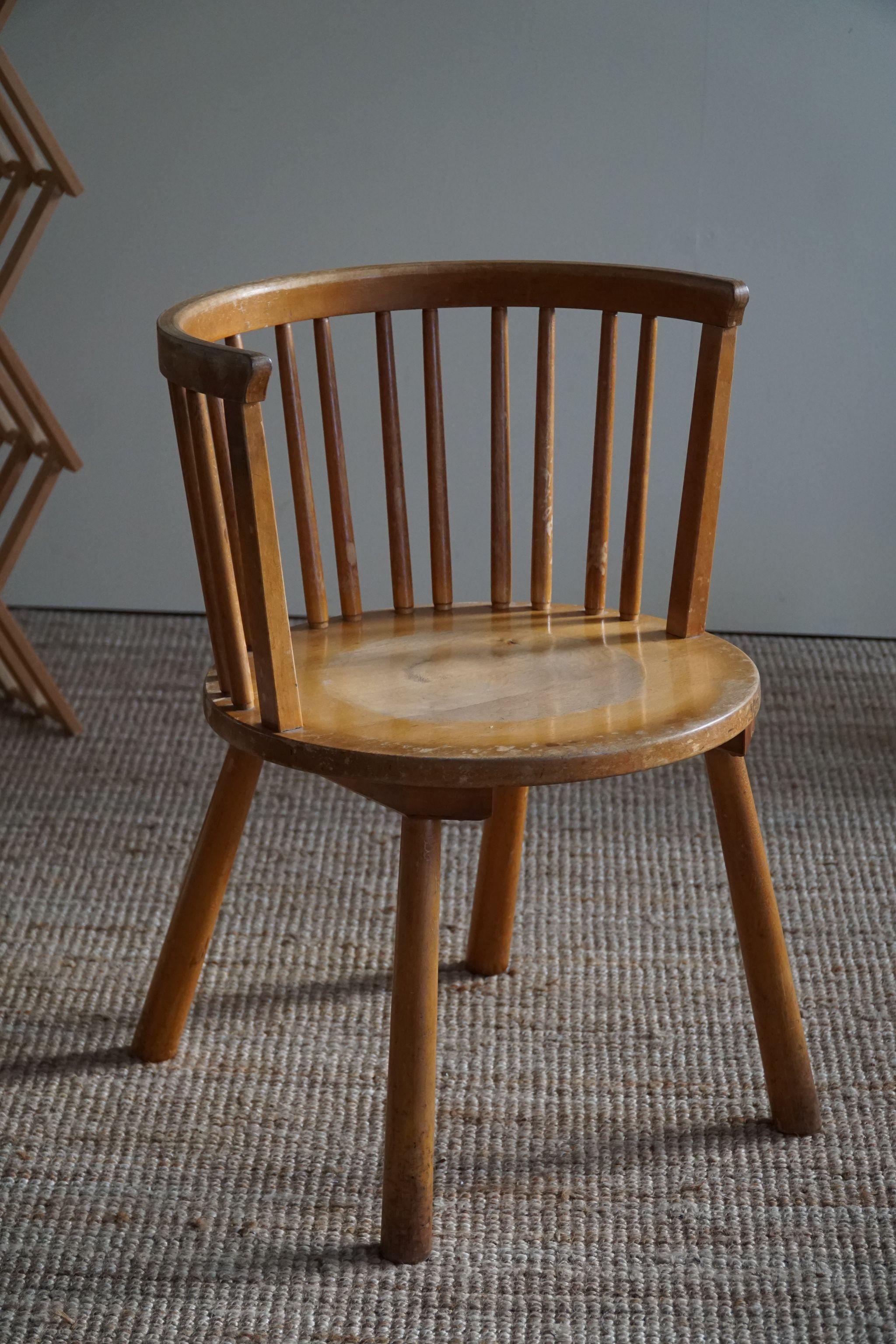 Schwedischer moderner Sessel im Stil von Axel Einar Hjorth, 1930er Jahre im Angebot 4
