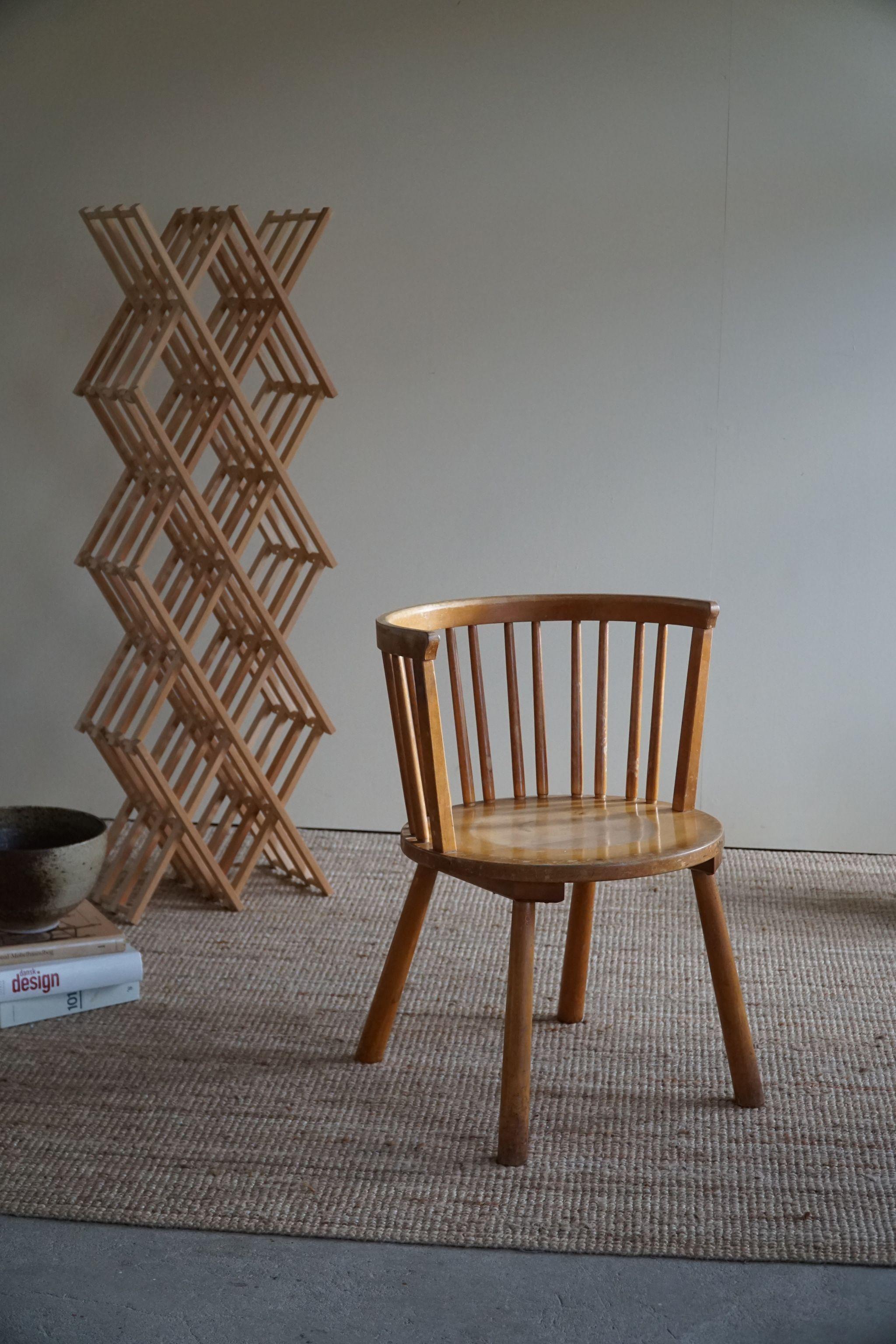 Schwedischer moderner Sessel im Stil von Axel Einar Hjorth, 1930er Jahre (Buchenholz) im Angebot