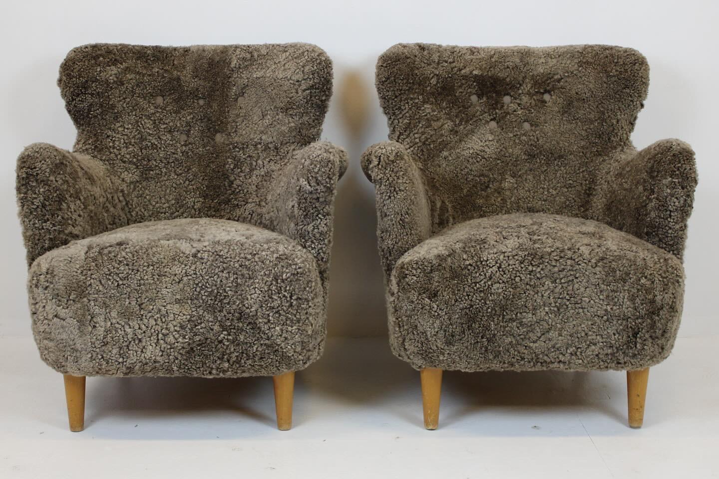 Swedish Modern, Armchairs set of 2, Jönköping, 1940s In Good Condition For Sale In Säffle, SE
