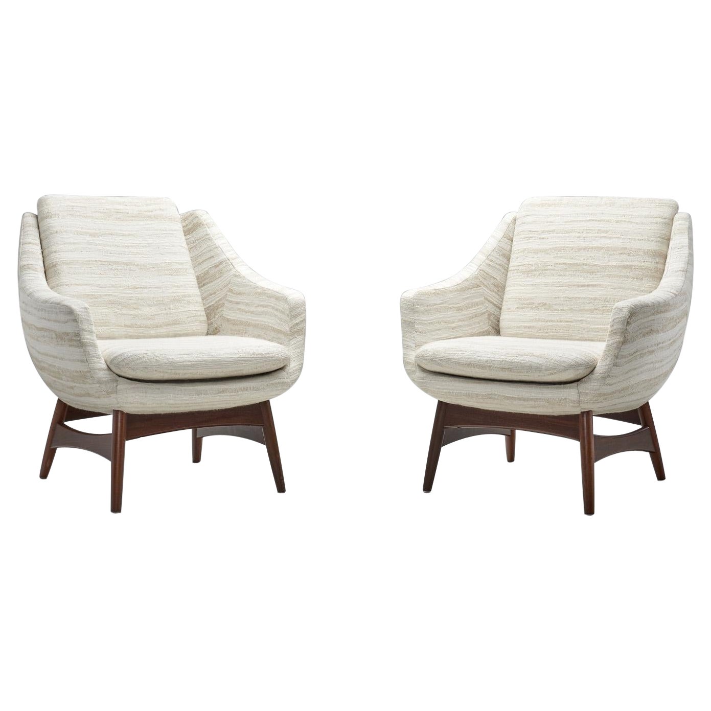 Fauteuils modernes sudois  pieds structurs, Sude, annes 1960
