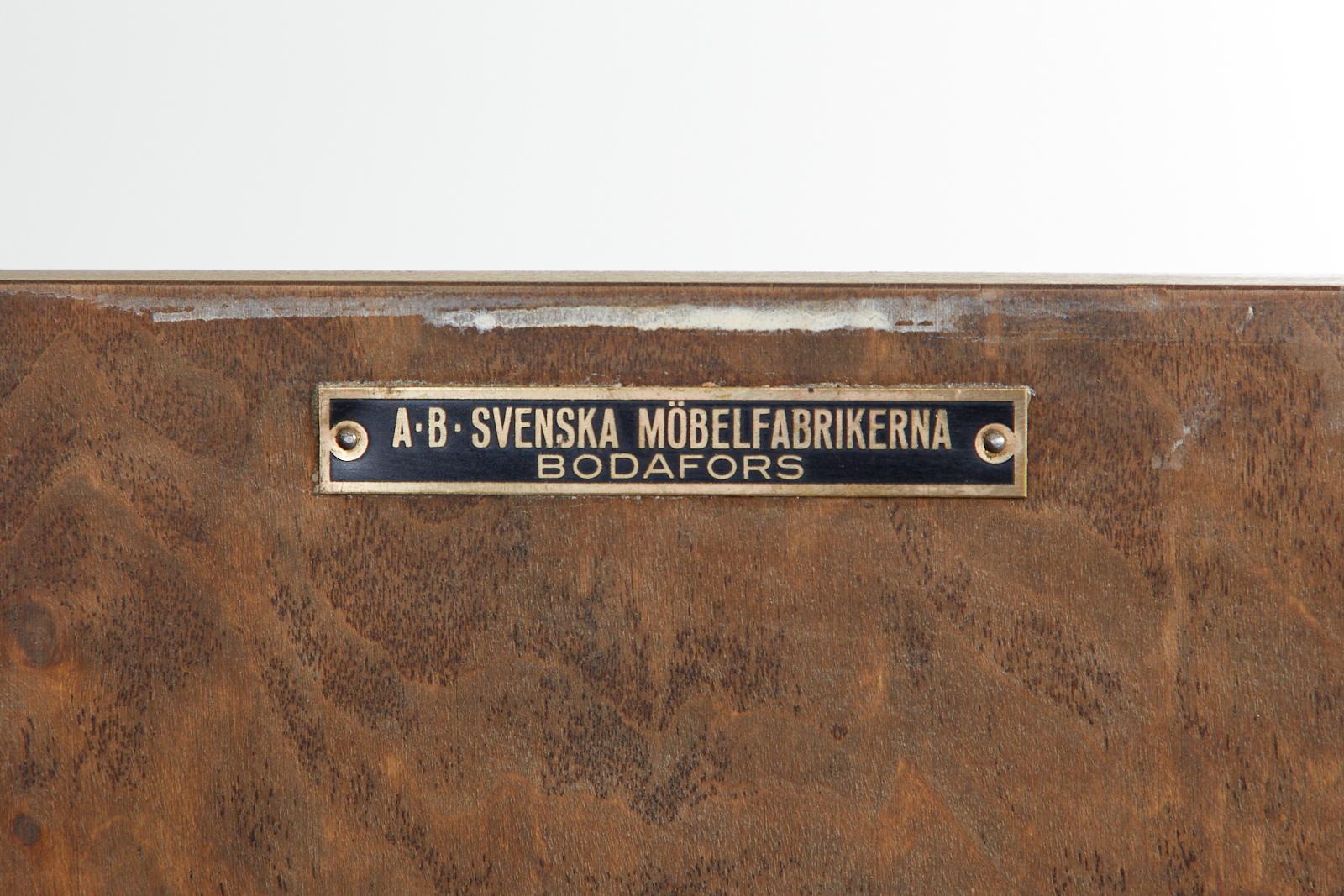 Swedish Modern Art Deco Birch Writing Table by Bodafors 3