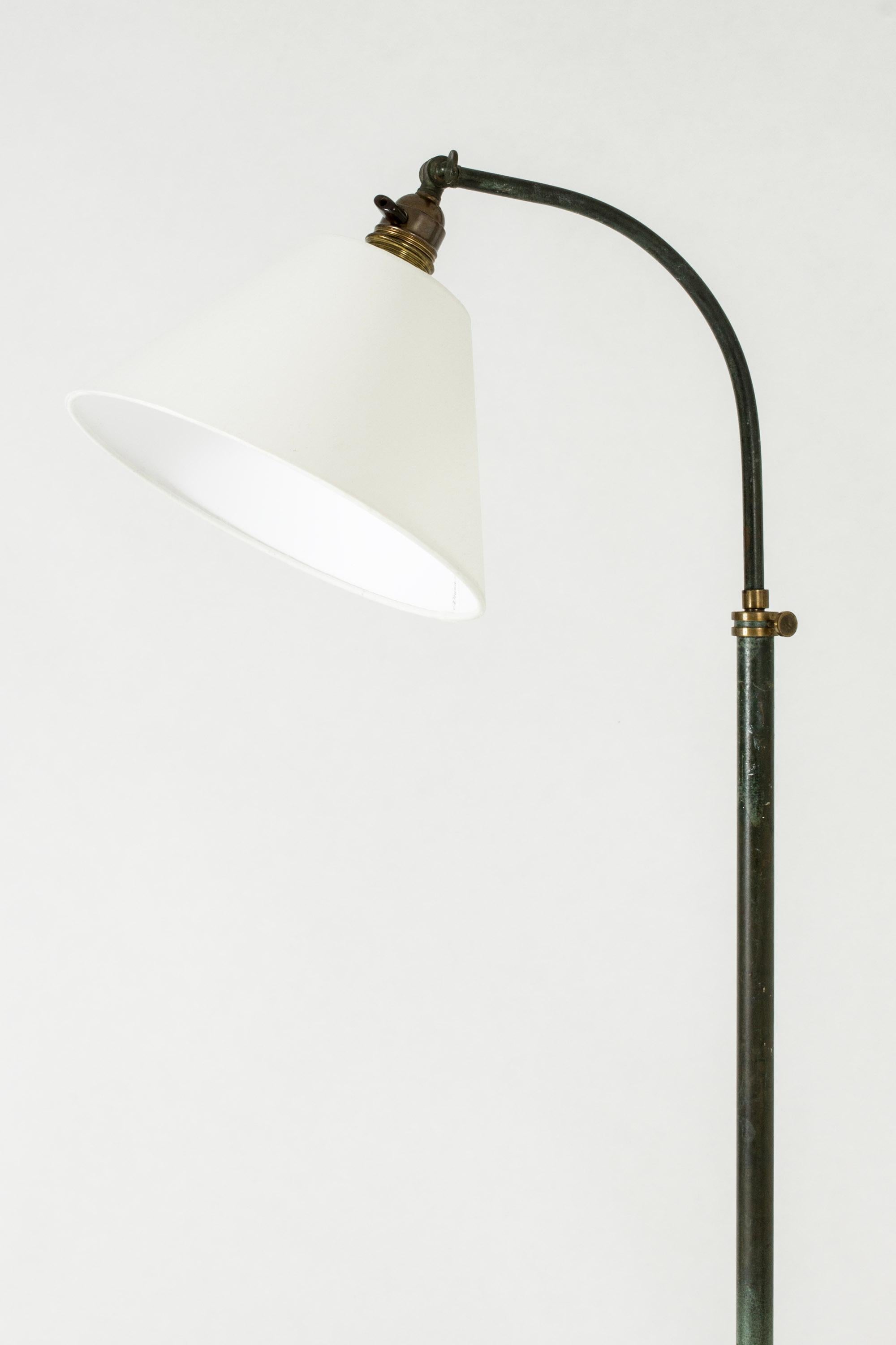 Scandinavian Modern Swedish Modern Art Deco Bronze Floor Lamp, Sweden, 1930s For Sale