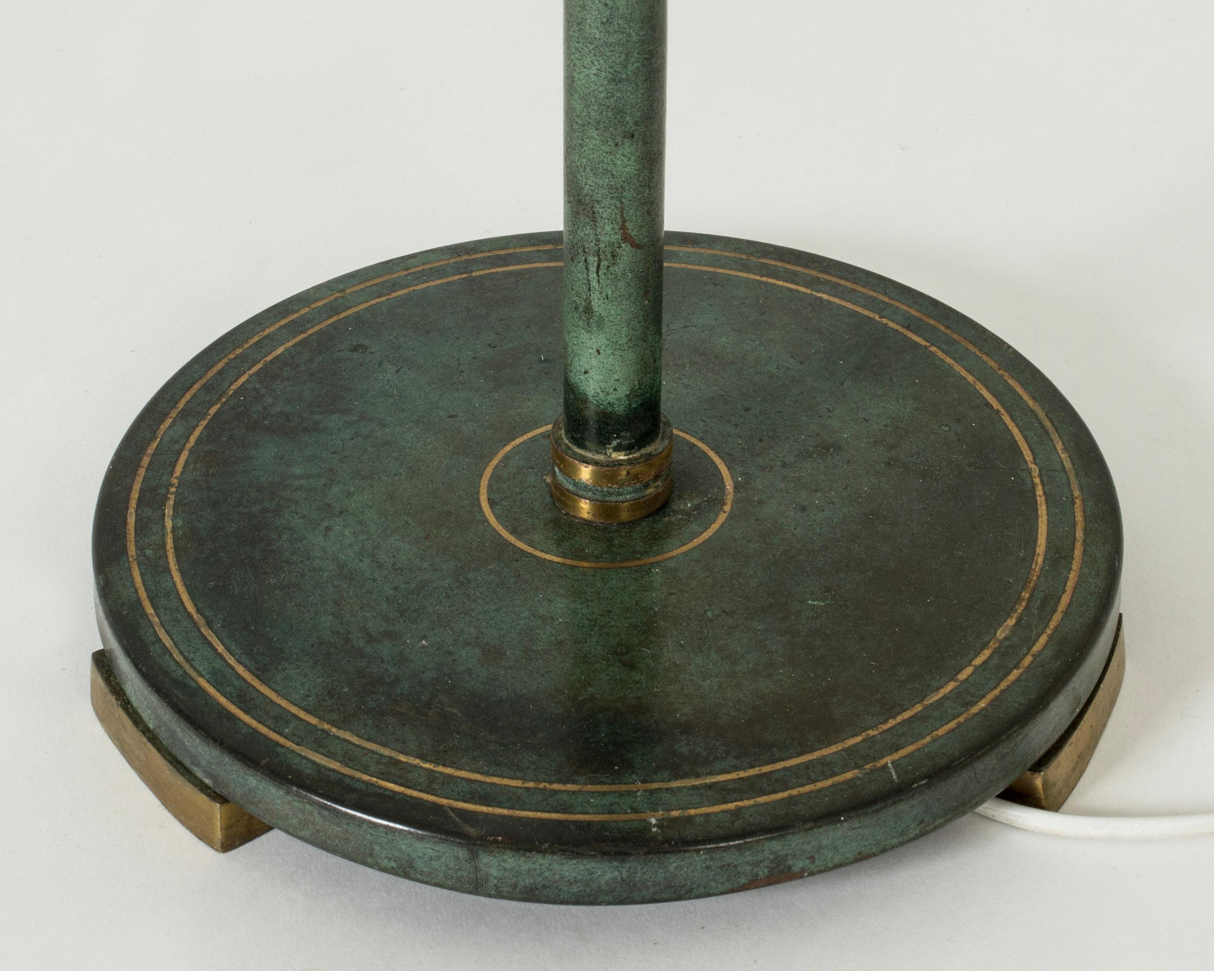 Mid-20th Century Swedish Modern Art Deco Bronze Floor Lamp, Sweden, 1930s For Sale