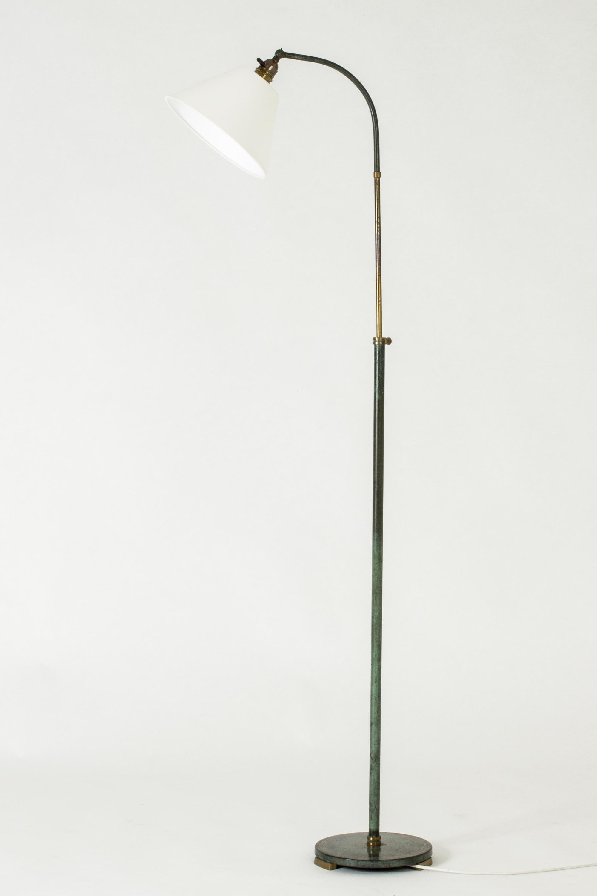 Swedish Modern Art Deco Bronze Floor Lamp, Sweden, 1930s For Sale 4