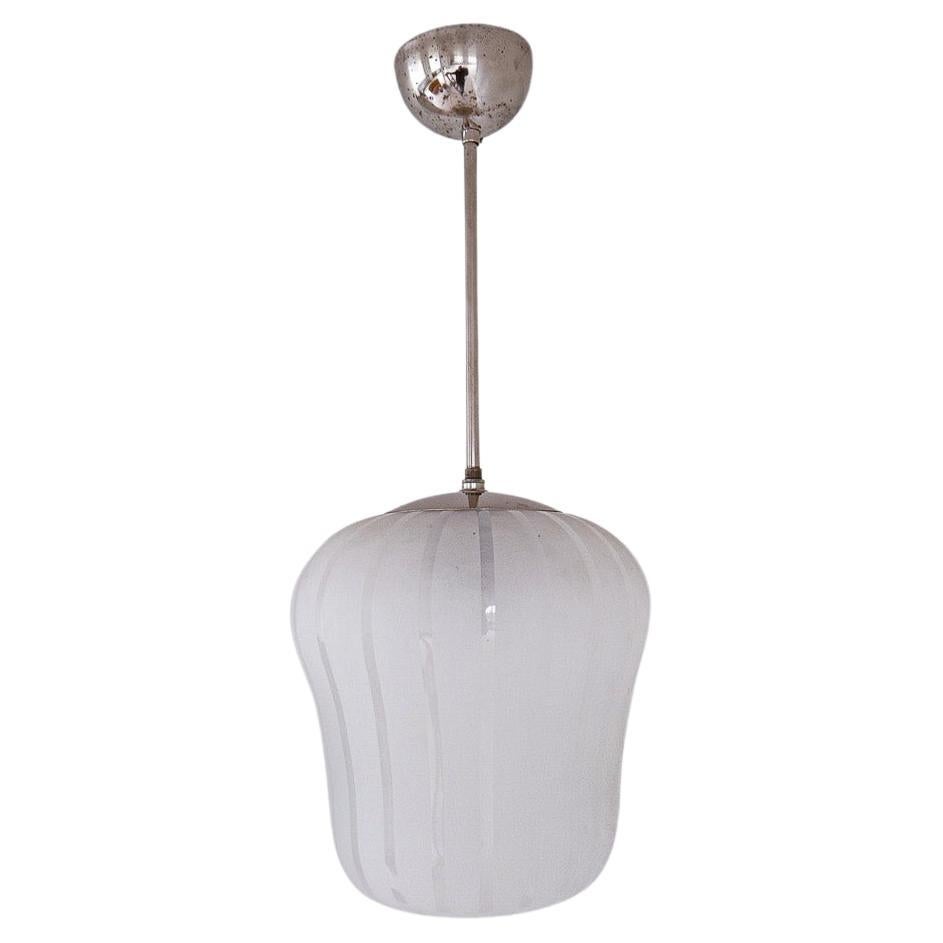 Schwedische Modern Art Deco Pendelleuchte Böhlmakrs Harald Notini Schweden 1940er Jahre im Angebot