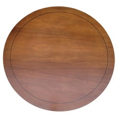 Swedish Modern Art Deco Style Fruitwood Round Pedestal End or Side Table