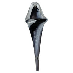 Vintage Swedish Modern Art Glass Wall Vase 1980s