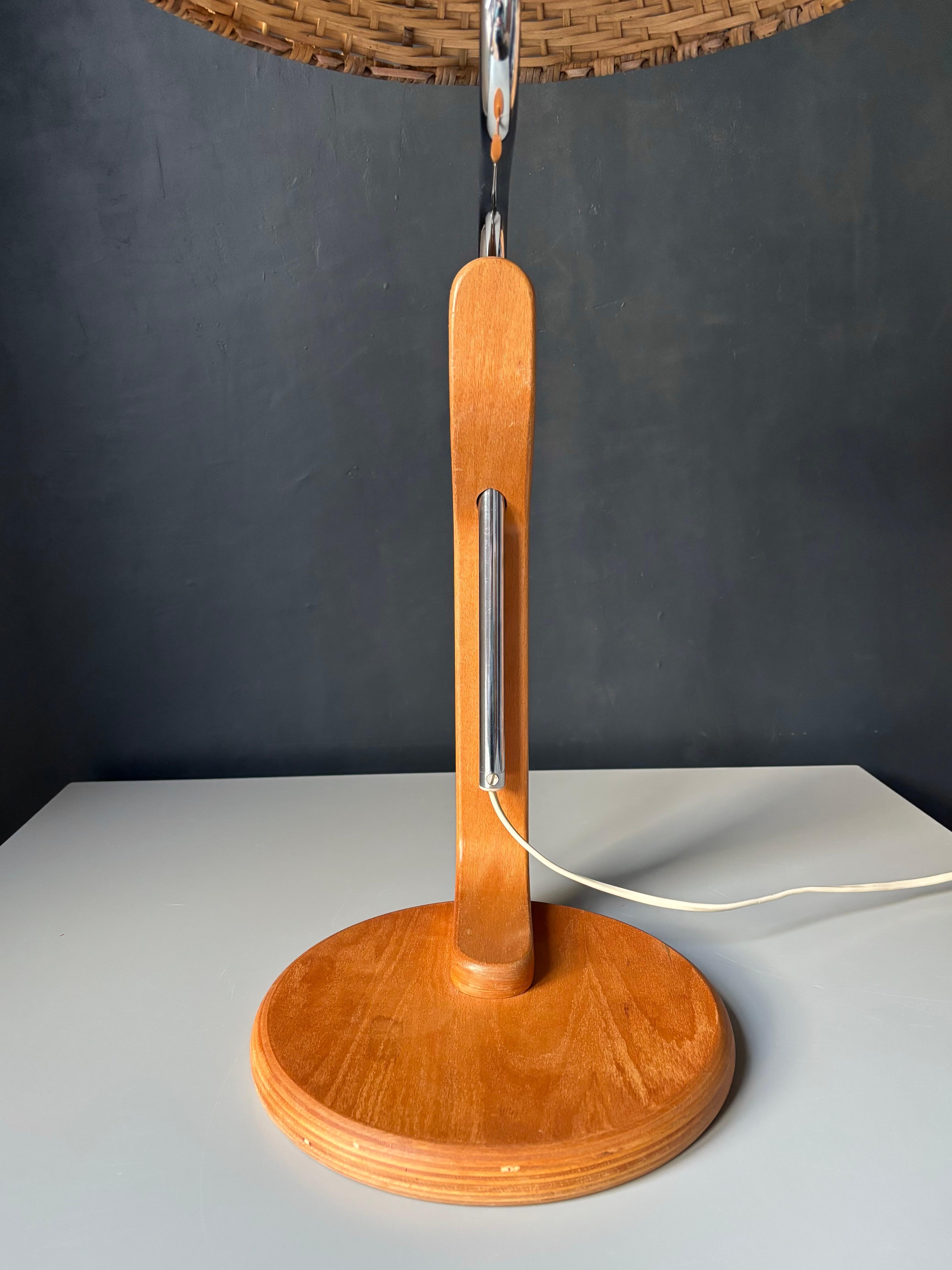 Ateljé Lyktan Lámpara de madera de ratán, Suecia Años 70 Sueco en venta