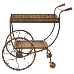 Swedish Modern Bar Cart in Brass