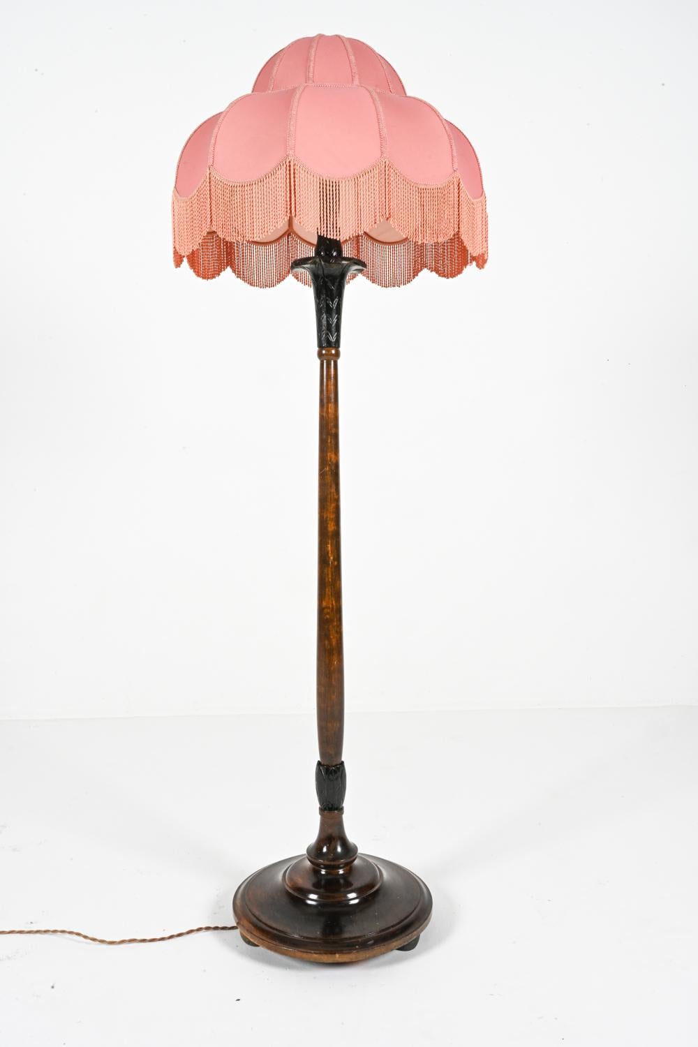 Swedish Modern Beech Floor Lamp, Circa 1930's 8