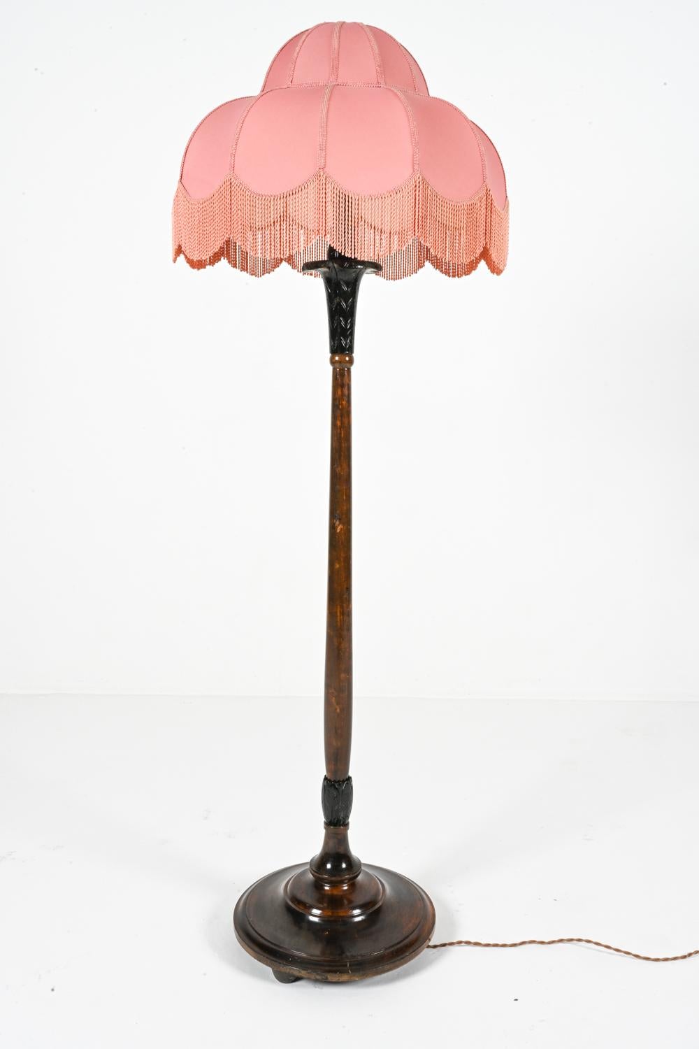 Swedish Modern Beech Floor Lamp, Circa 1930's 5