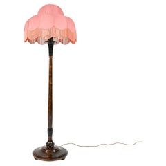 Antique Swedish Modern Beech Floor Lamp, Circa 1930's