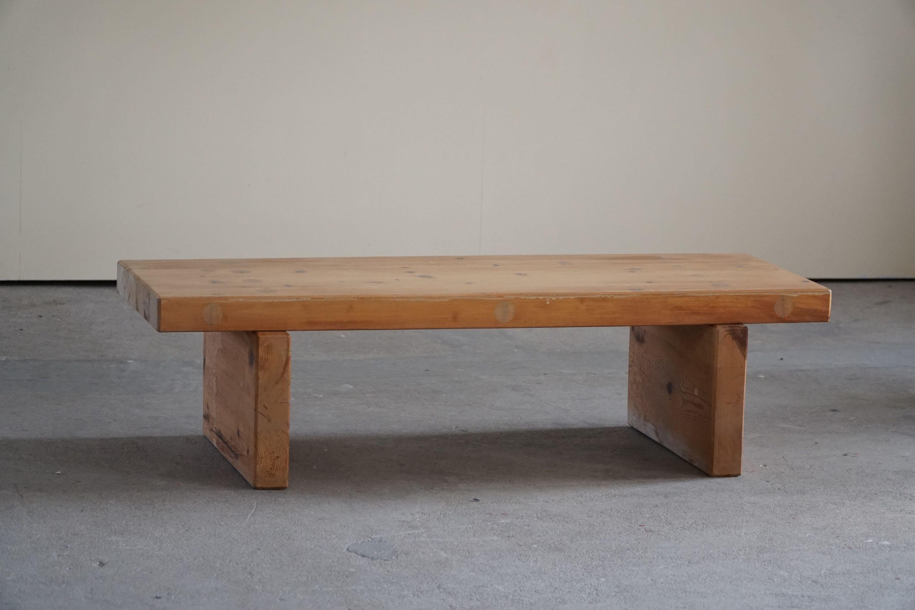 Scandinavian Modern Swedish Modern Bench in Pine by Roland Wilhelmsson, Model Bambse, Dated 1973 For Sale