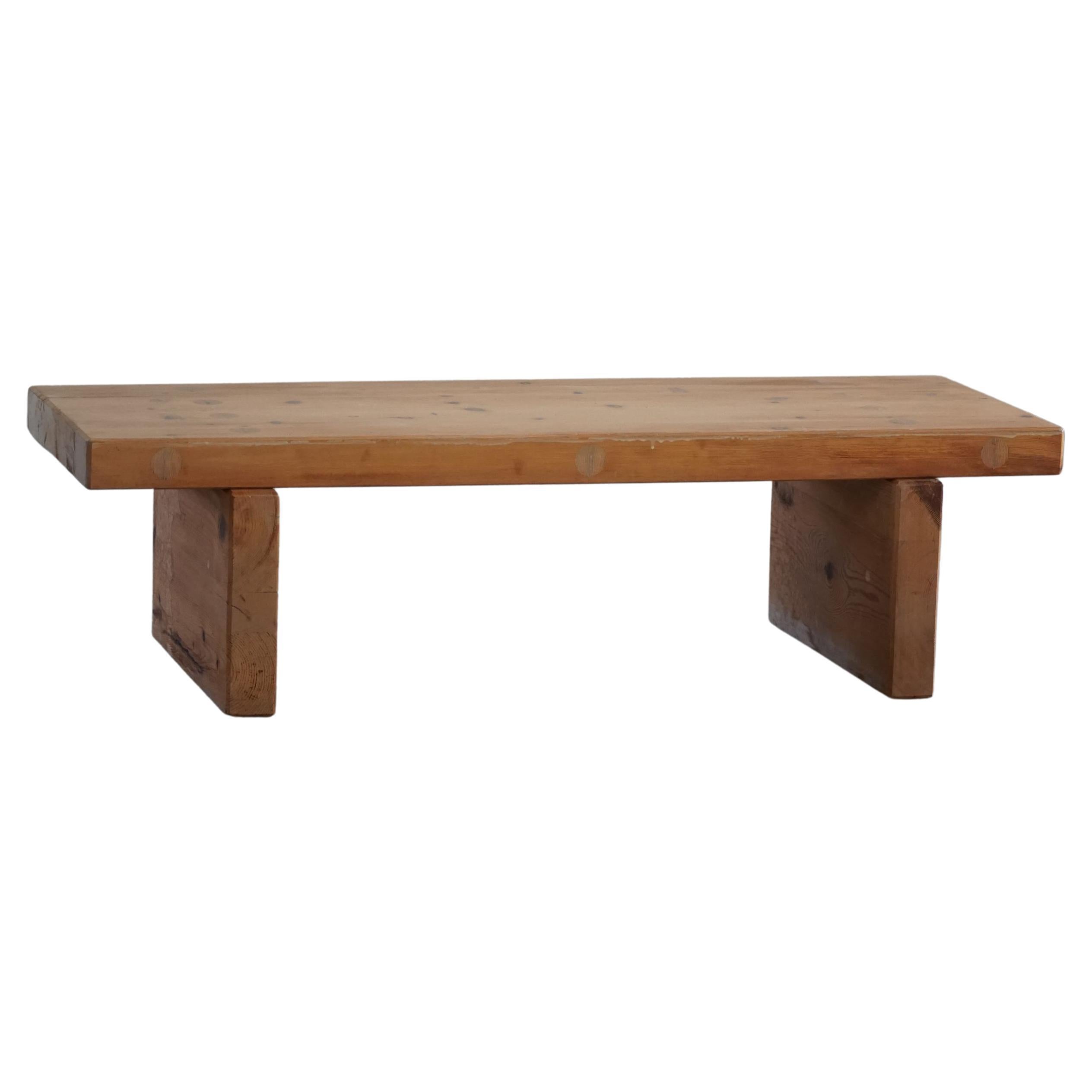 Swedish Modern Bench in Pine by Roland Wilhelmsson, Model Bambse, Dated 1973 For Sale